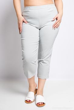 Picture of PLUS SIZE GREY CAPRI WITH BUTTONS